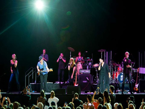 band performing