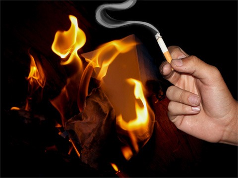 Someone holding a cigarette
