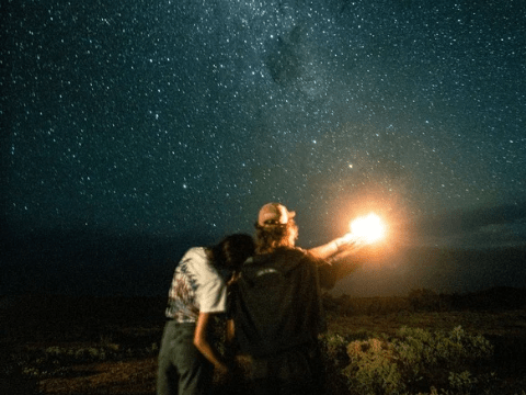 A couple under the stars